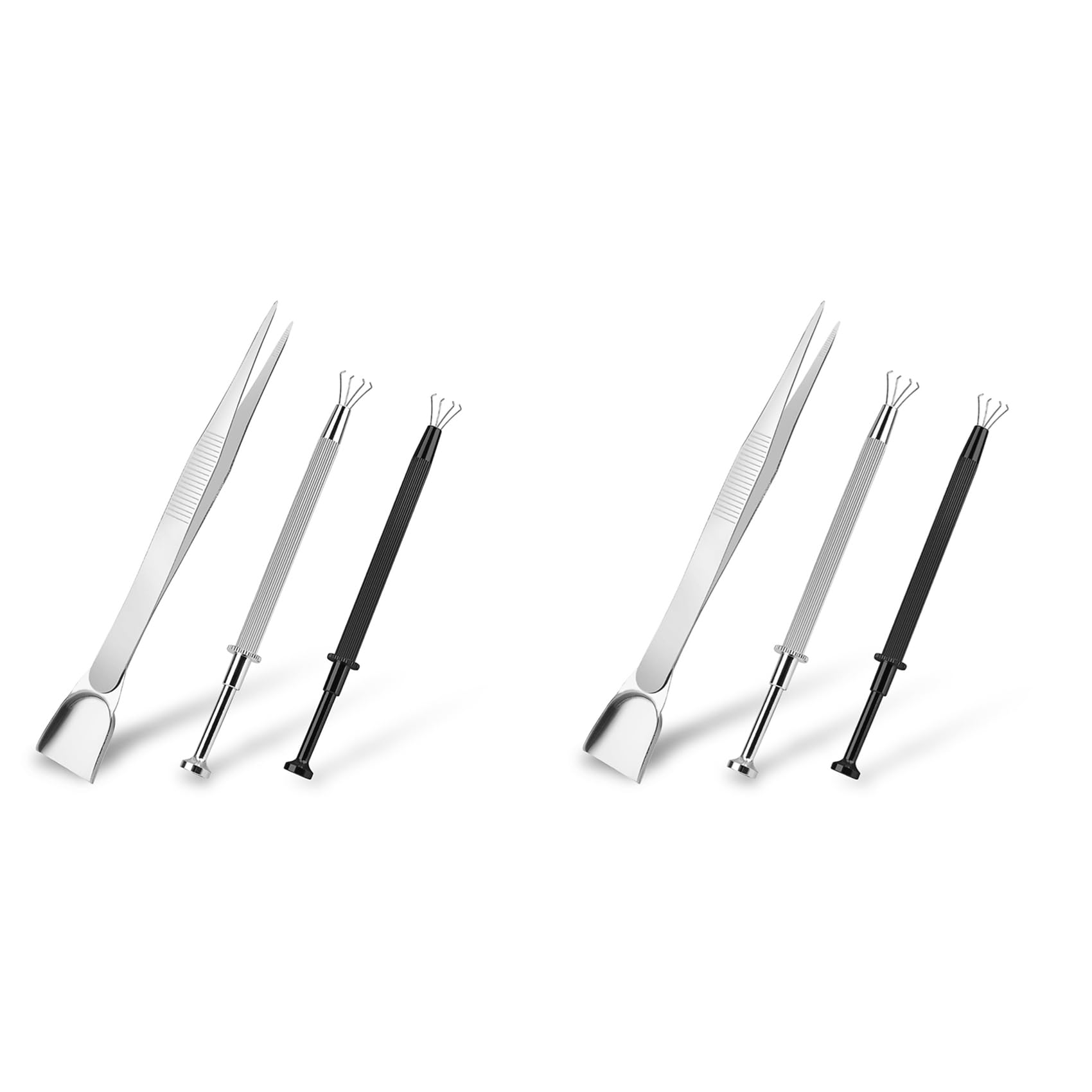 Jnchdghwa 6Pcs Grabbers Tool Holder Set Jeweler'S Pick Up Sprinkle Pen Jewelry Tweezers 4 Claw Piercing Ball for Tiny Objects Chip