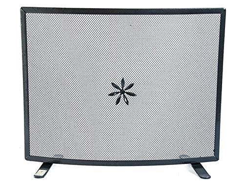  PARASCINTILLE CURVO IN FERRO BATTUTO \'CLASSIC\' 48x18x40