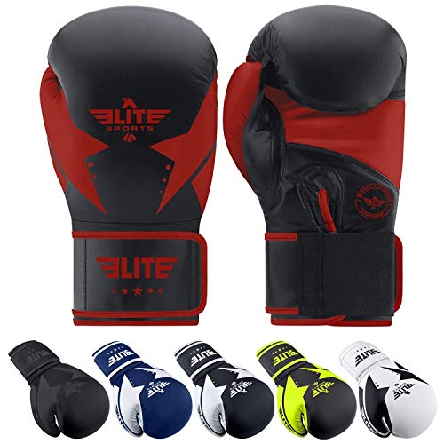 Elite Sports Boxing Gloves for Men and Women, Women and Men Kickboxing Gloves