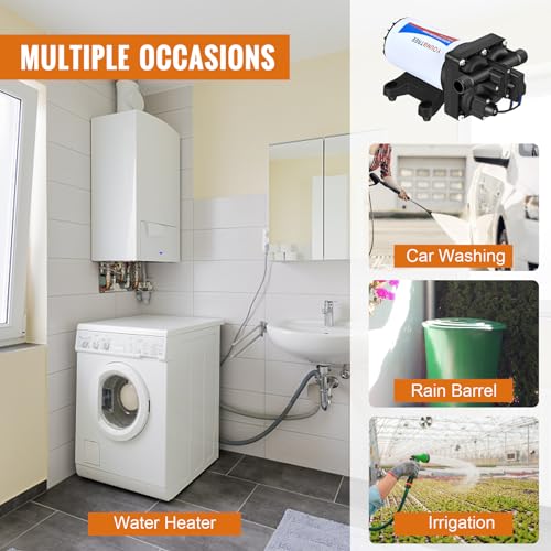 Youngtree F42-110V WHITE 5.5GPM 70PSI Electric Water Transfer Pump 110V Ac 5.5Gpm 70Psi, 110Volt Water Pressure Diaphragm Pump, Water Pressure Booster Pump For Home Garden Irrigation Car Washing Rain Barrel thumb #6