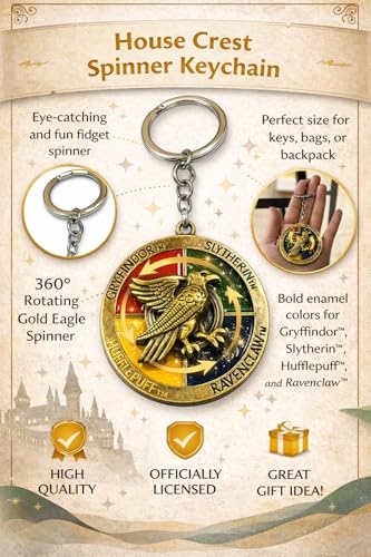 Image of Fashion fusion Harry Potter Rotating Metal Keychain for Car & Bike | Metallic Rotating Unique Keychain Keyring for Gifting