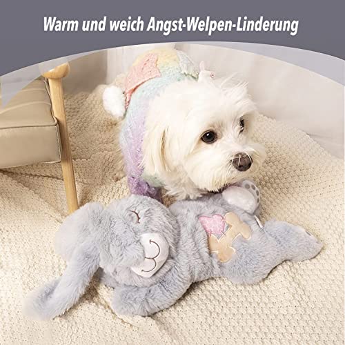 Pet Prime Hundeherzschlag Spielzeug Welpe Verhaltenshilfe Spielzeug Herzschlag Plüschtier für Haustier Plüsch Welpenspielzeug - Plüschbär (Snuggle Rabbit)