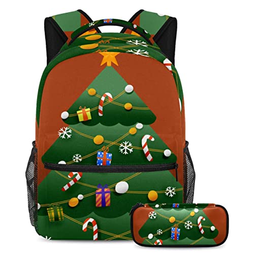 Sacs à dos Daypack multicolores avec trousse d'école pour étudiants et adolescents