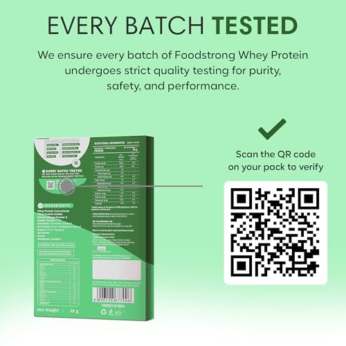 Image of Foodstrong Whey Protein Powder (Concentrate + Isolate), 100% Hormone Free Grass-Fed Whey, 26G Protein & 6.6G BCAA, Mango, With Turmeric & Digestive Enzymes, 35G