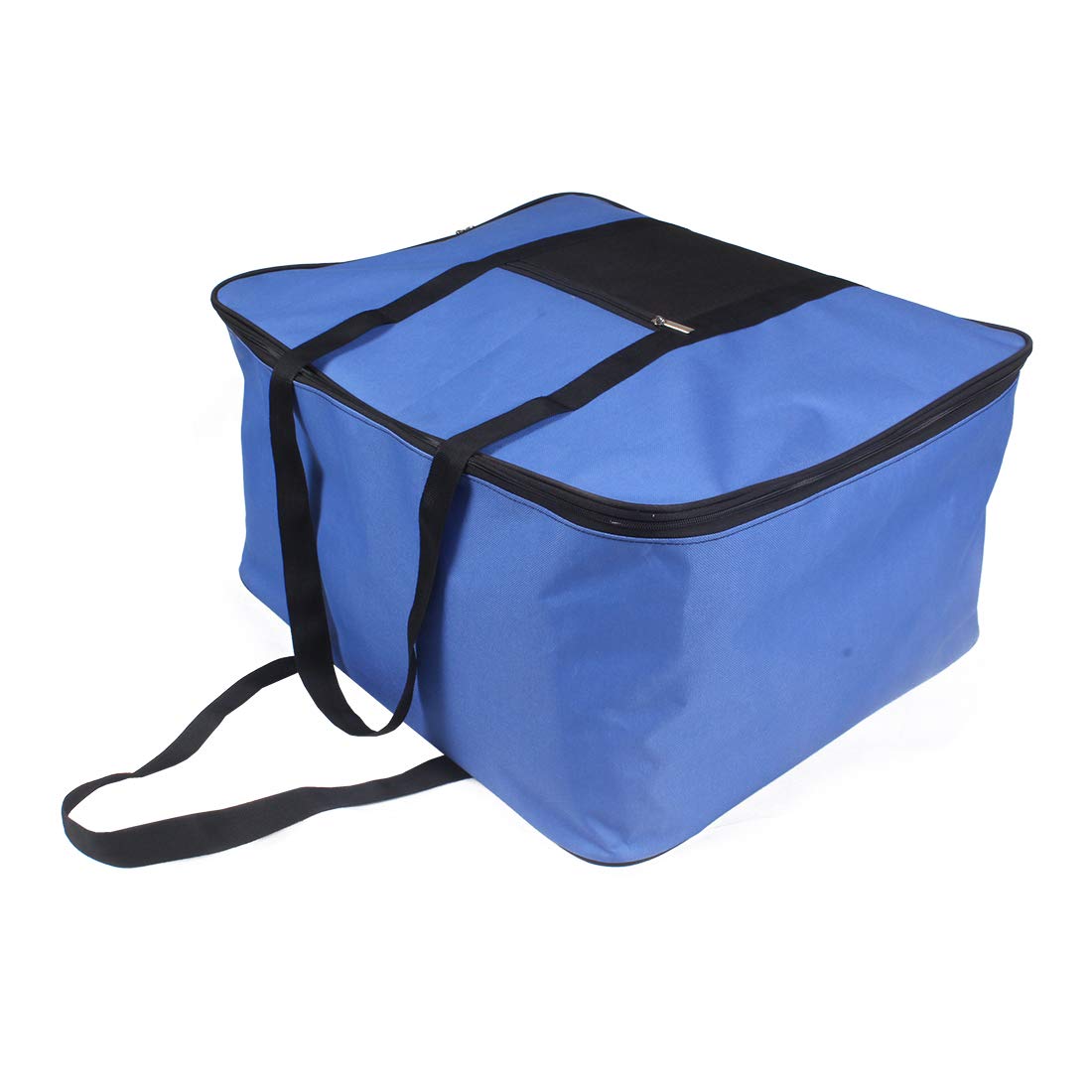 Pretty Krafts Set of 1 Oxford Fabric Big Underbed Storage Bag with Pocket, Handle & Zipper | Dust Moisture Resistant, Reusable, Collapsible, Washable | Comforter & Blanket Bag (53x28x46cm, Blue)-image-27