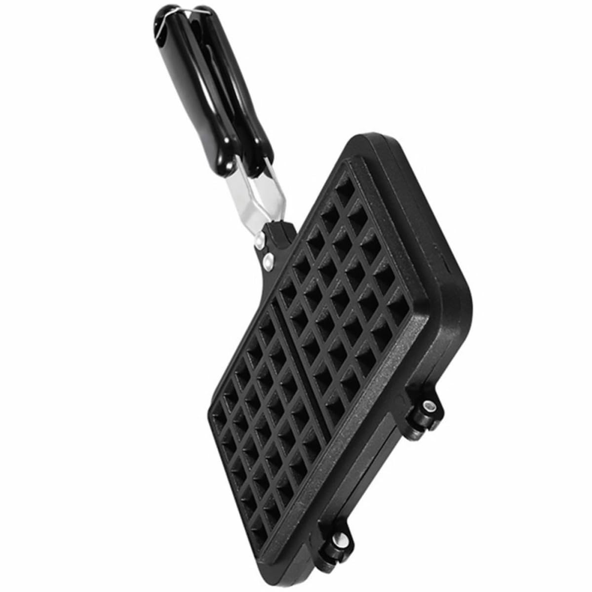 LALAFINA Stampo per Waffle e Preparazione Originale di Dolci Nero in Alluminio Fuso Resistente al Calore Facile da Pulire per Uso Domestico