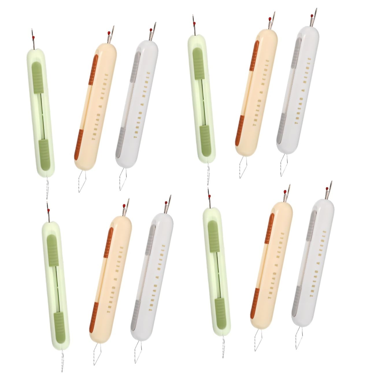 TEHAUX 12pezzi Infilatore Ago e Scucitore Strumenti per Cucire Manuali Utensili Versatili per Cucitura e Ricamo Disponibili