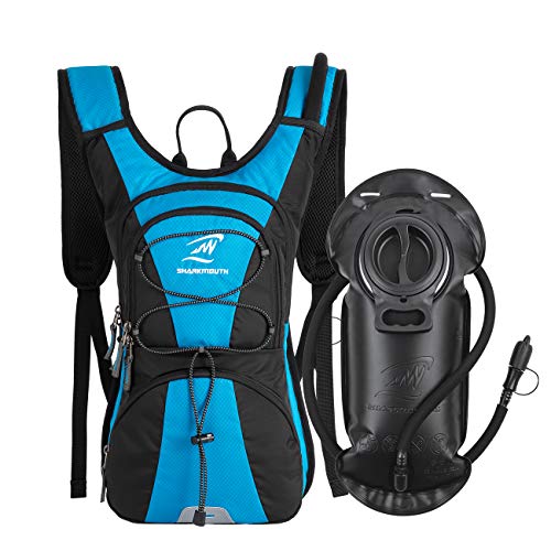 SHARKMOUTH FLYHIKER Hiking Hydration Backpack Pack with 2.5L BPA Free Water Bladder, Lightweight