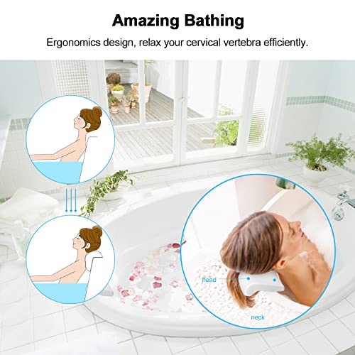 Repose tête baignoire imperméable pour soulager la nuque et les cervicales