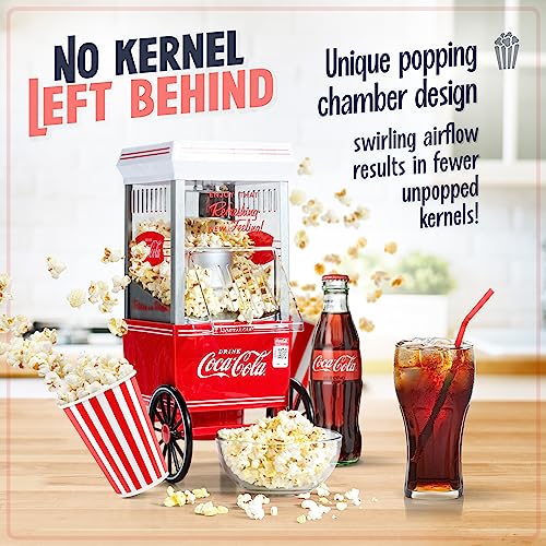 image for Nostalgia Maker 12 Cups Coca-Cola Hot Air Popcorn Machine with Measuri