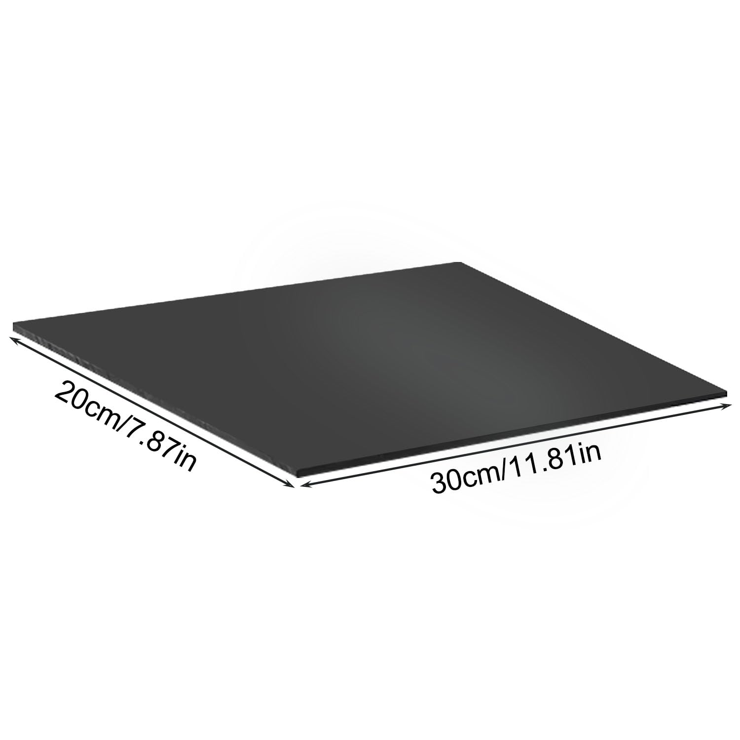 Abs-platen, 3 mm, kunststof plaat, 30 x 20 cm, zwarte plastic plaat, voor modelbouw, knutselen, spatborden, woondecoratie, 2 stuks (30 x 20 cm