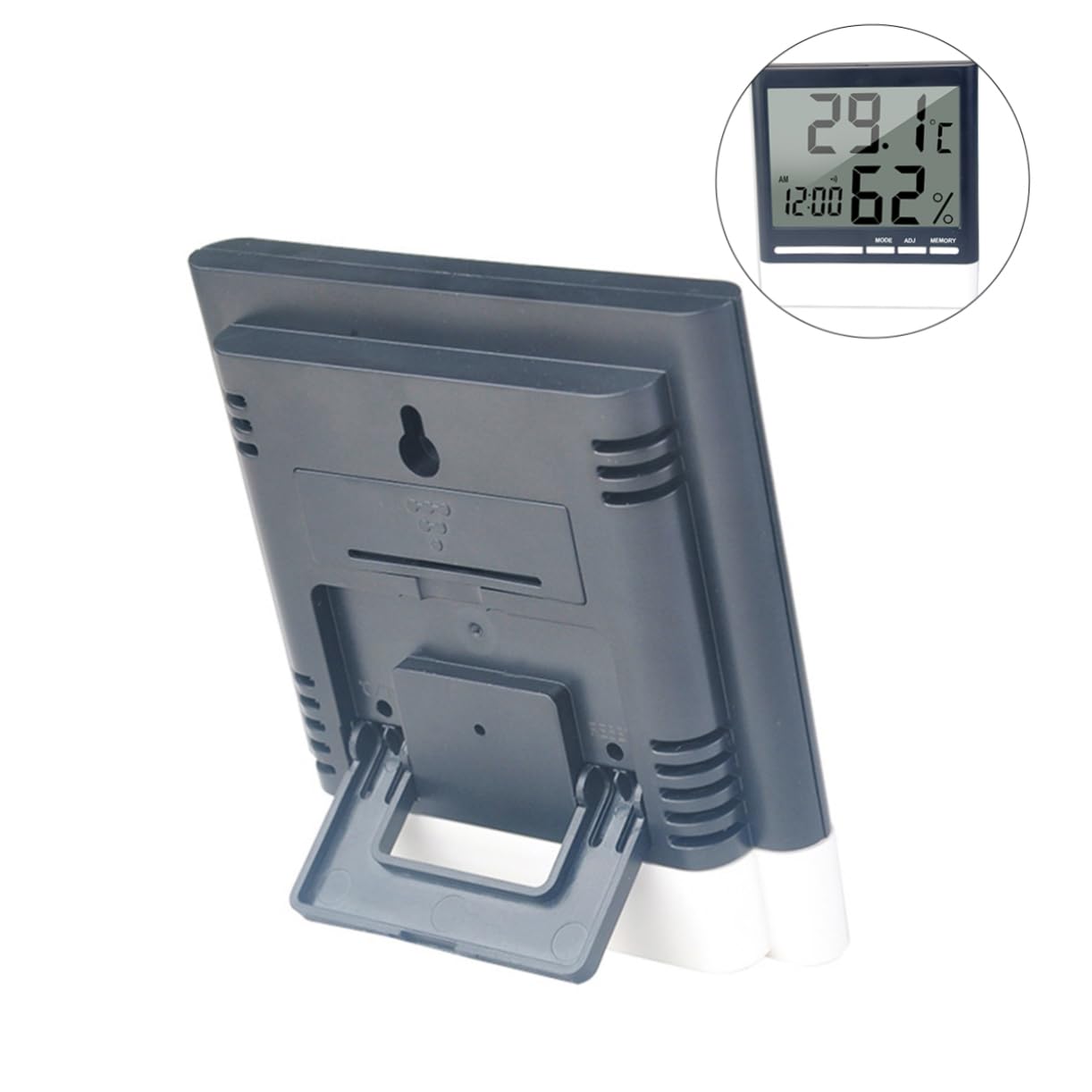 BCOATH Digital Hygrothermograph Humidity Monitor Number Electronic Humidity Gauge Digital Display Temperature and Humidity Meter Thermometer Clock Monitor Digital Digital Clock