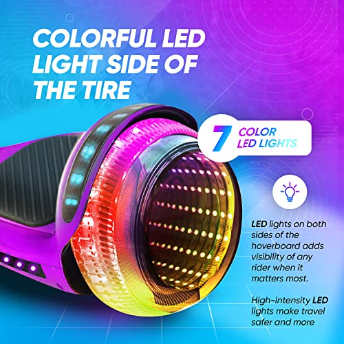 Image of Hover Board with Bluetooth, LED Lights & Non-slip Footpads