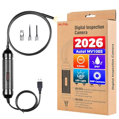 Cámara de inspección digital Autel MaxiVideo MV108S endoscópica USB 1920P impermeable