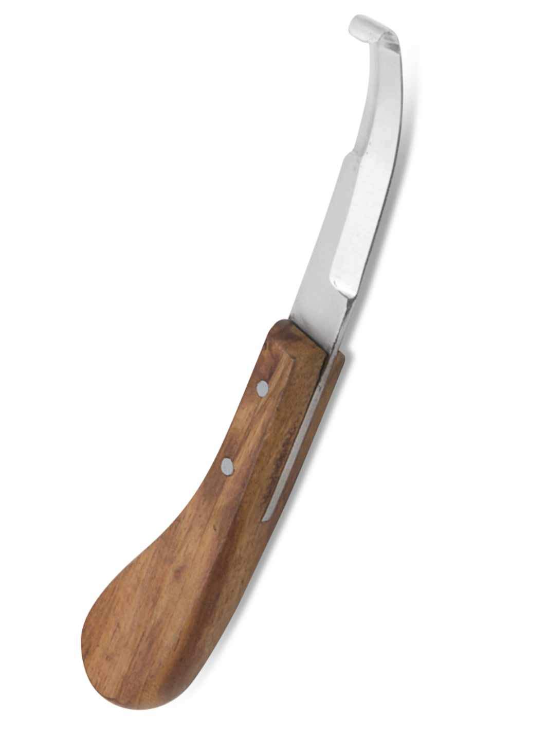 Ammka - Cuchillo de herradura con mango de madera