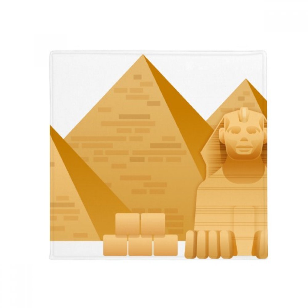 Tapis animaux Égypte Pyramide Sphinx antidérapant de 50x50 cm multicolore pour salon et cuisine