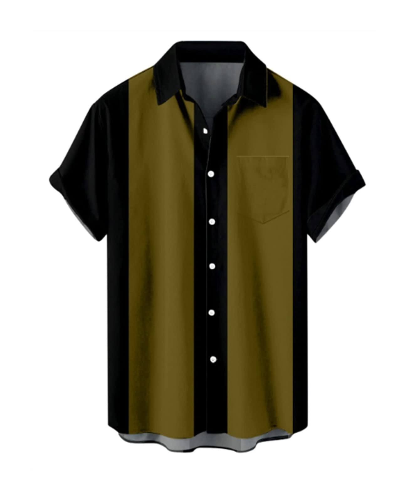 WEITING Nadruk w paski z krótkim rękawem Męskie letnie na co dzień z krótkim rękawem Męskie koszulki z nadrukiem na guziki z krótkim rękawem T-shirty