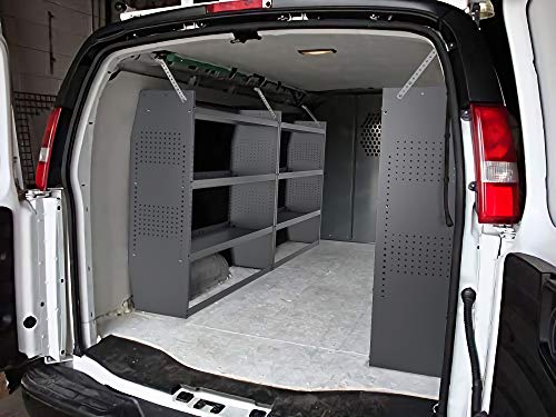 AA Products Inc. SH-4604(3) Steel Low/Mid/High Roof Van Shelving Storage System Fits Econoline, Transit, GM, NV, Promaster, Sprinter and Metris, Set of 3 Van Shelving Units 42\" W x 46\" H x 13\" D - Thumbnail 7