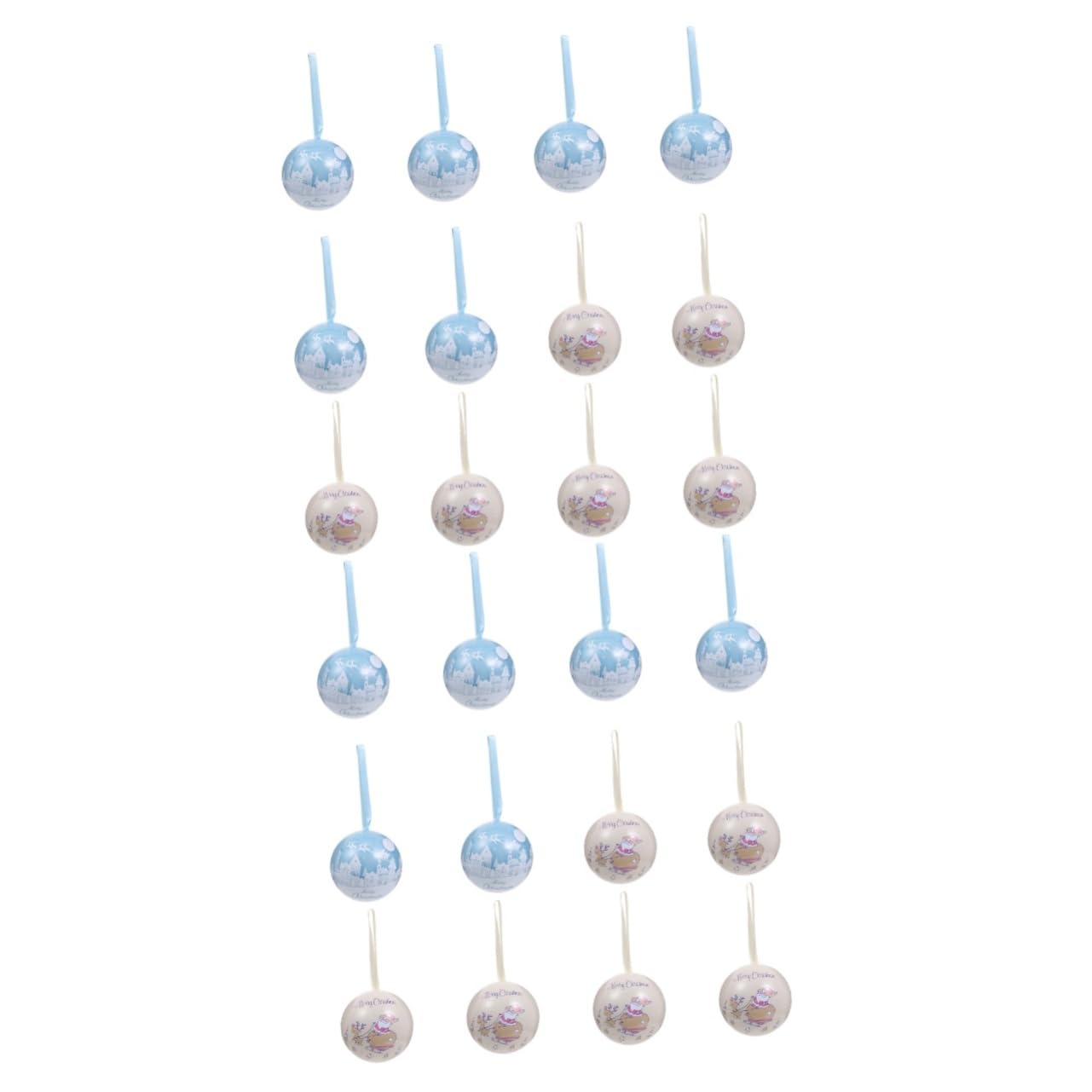 Operitacx Stk Weihnachtskugel-anhänger Runder Geschenkdosenbehälter Befüllbare Weihnachtskugeln Weihnachtskeksdosen Füllbare Weihnachtsornamente Weihnachtsbonbonkugel Weißblechmaterial