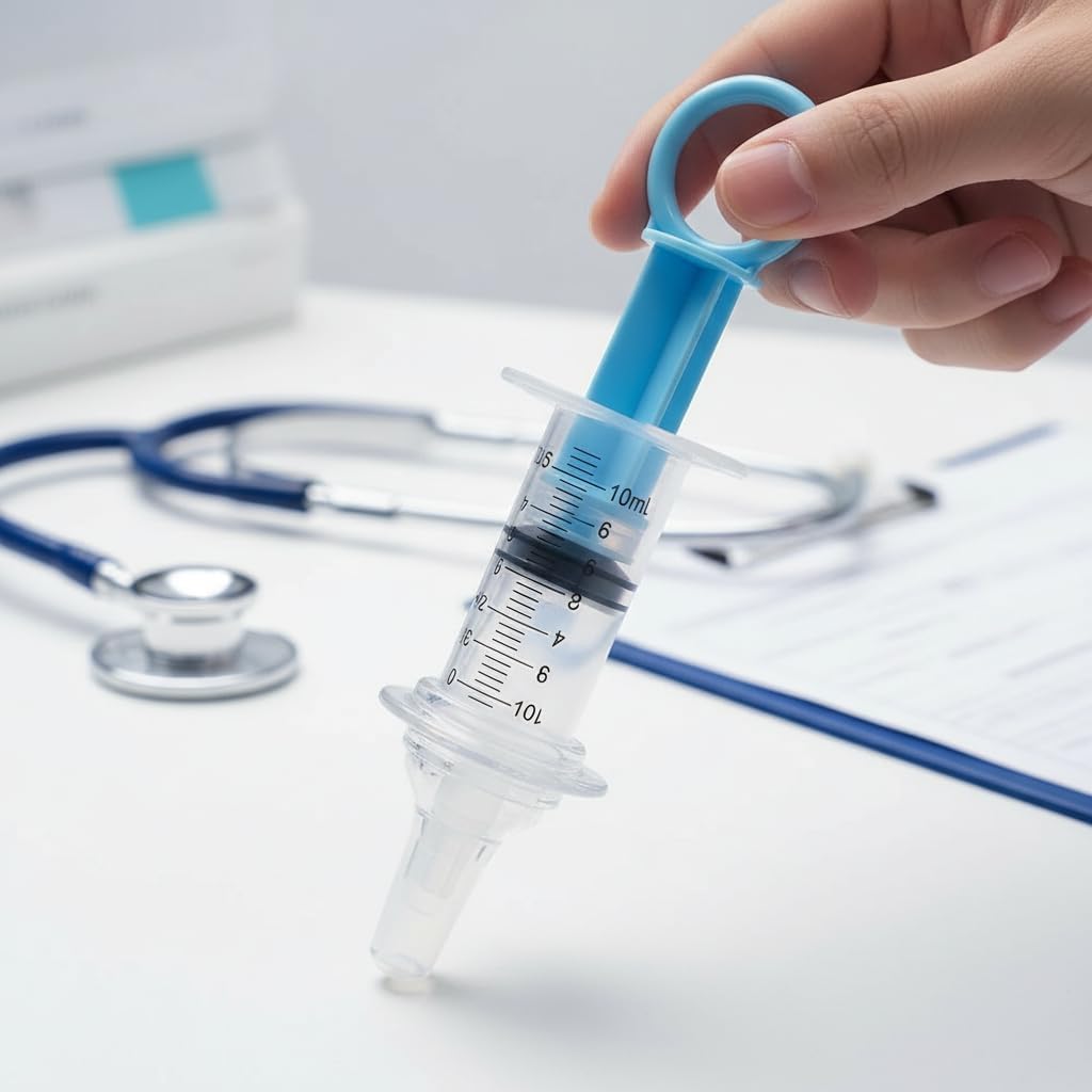 1 x blaue Haustier-Medizin-Flüssigkeitsspritze für Milch, Stillflaschen, Spritze, weiche Spitze, Kunststoff, medizinisches Fütterungswerkzeug für Welpen, Hunde, Katzen, Kätzchen, Pflegebedarf