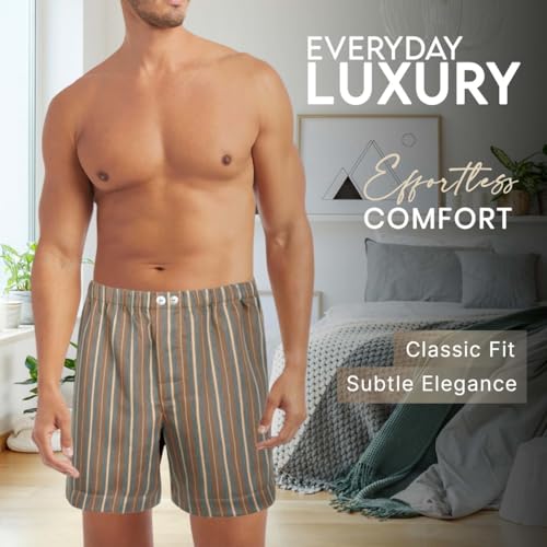 Encanto Classic Fit Linen-Cotton Blend Woven Boxers Shorts Set of 2 - European Craftsmanship3