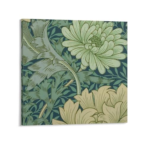 Papier peint William Morris chrysanthème sur toile haut de gamme