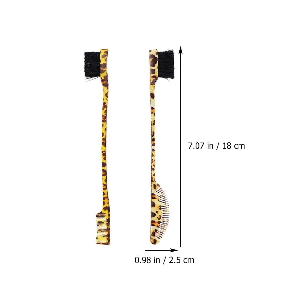 Angoily Practical Dual-head Brow Brush Hair Comb Eyebrow Grooming Kit Portable