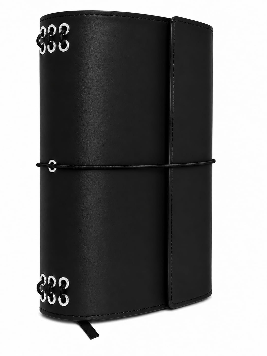 A5 Black Leather Journal Cover with Notebook - Refillable Journal