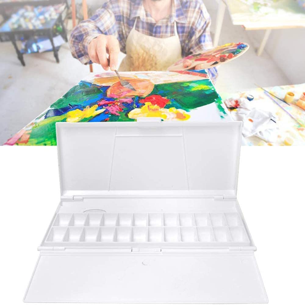 Paleta, pudełko z farbą akwarelową 24 siatka z paletą przenośna paleta kolorów akwarela gwasz pudełko z farbą Art Color
