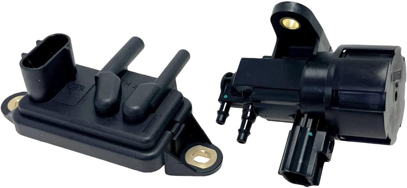 EGR Vacuum Solenoid Valve+EGR Pressure Feedback Sensor Kit F77Z9J460AB+F63Z9J459AA Compatible with F-150 F-250 F-350 Ranger Sable B3000 B2500 Navigator Town Car