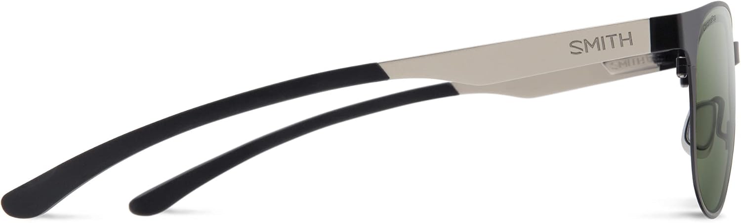 Smith Eastbank Metal Active Sunglasses - Matte Black/Silver | Chromapop Polarized Gray Green - Image 3