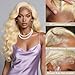 WAQI 30 Inch 613 13x6 Lace Front Wig Human Hair 200 Density Blonde Wig Human Hair Body Wave Lace Front Wigs Human Hair Pre Plucked 613 HD Lace Frontal Wig 13x6 Blonde Wigs For Women Natural Hairline