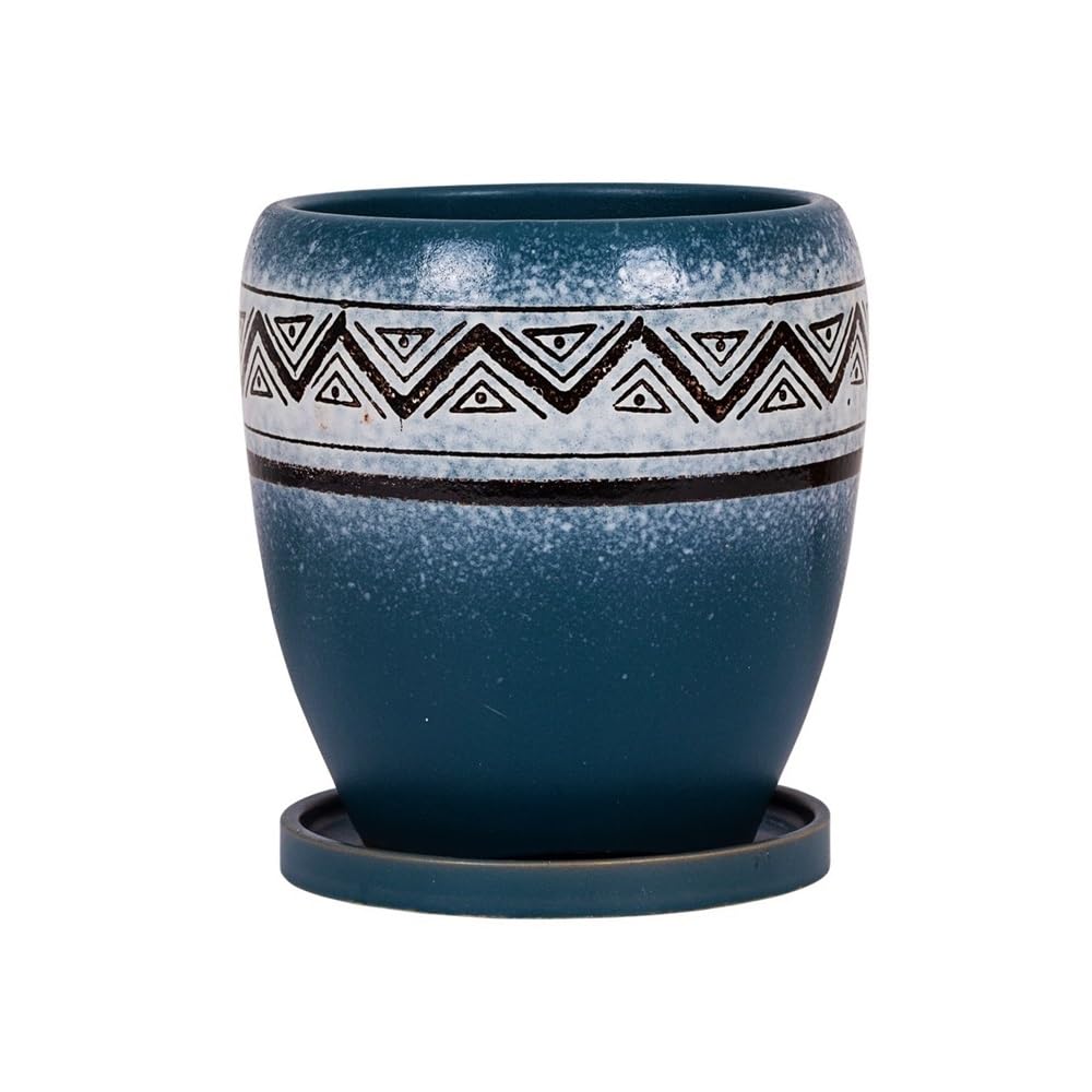 HLHLOP777 Flower Pot Vintage Ceramic Flowerpot with Separate Tray Floor Standing Bonsai Orchid Succulent Plant Special Pot House Plants, Succulents, Flowers(Medium)
