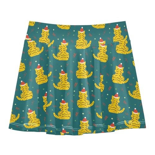 Girls Skorts High Waist Athletic Skirts with Shorts Tigers Stretchy Teens Performance Tennis