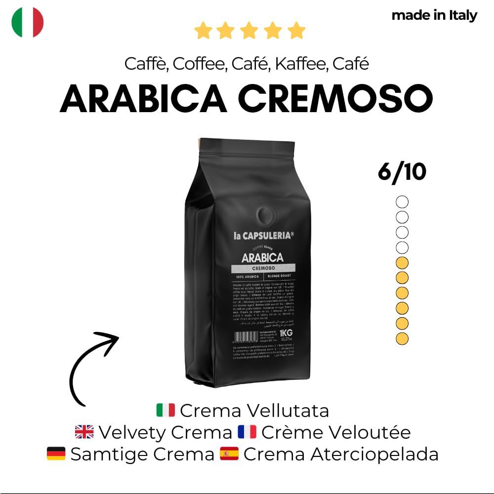 La Capsuleria - Kaffeebohnen ARABICA, 100% Arabica (6x 1kg Kaffeebohnen)