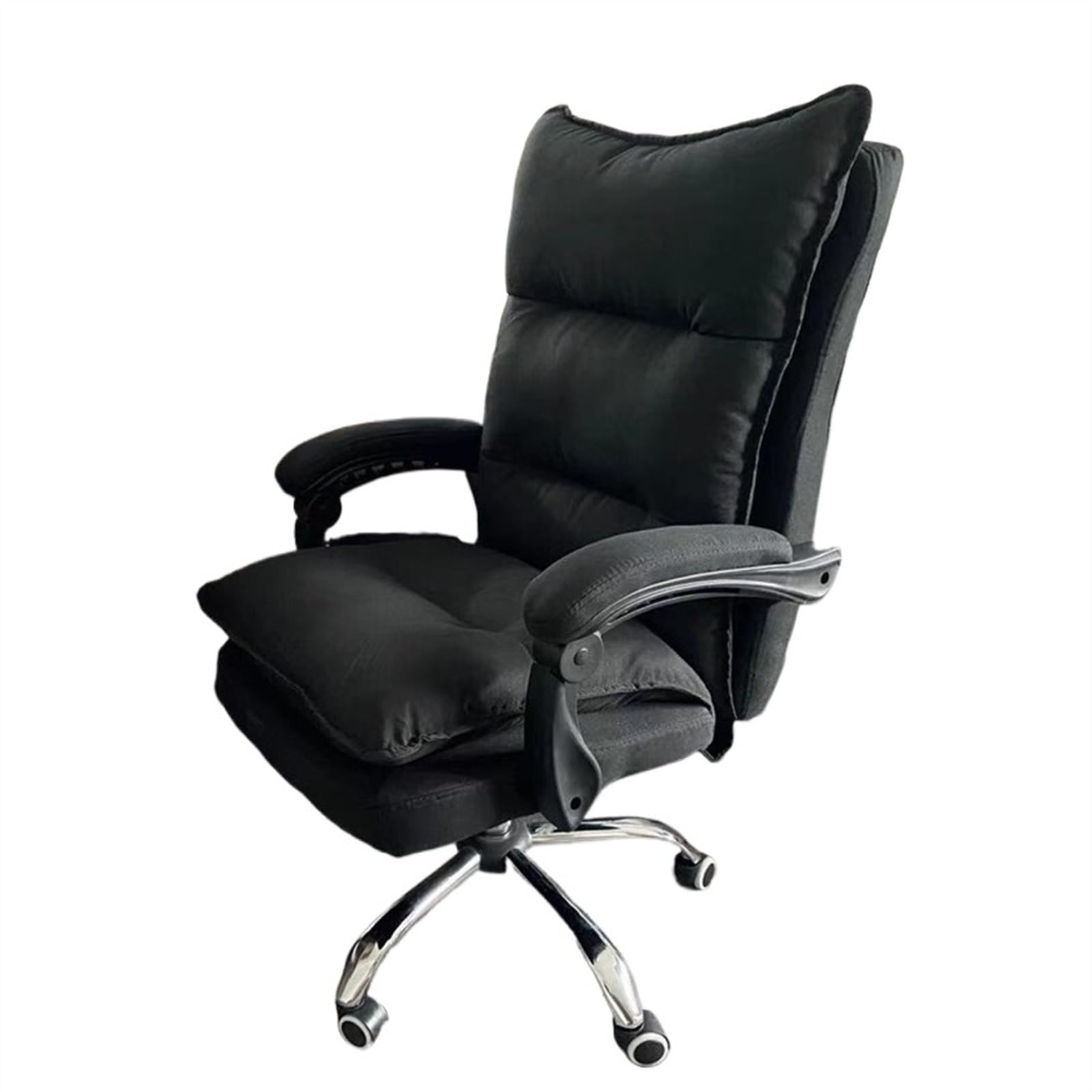 METTEOR Executive Office Chair with Footrest Adjustable Leather Desk Chair for Home & Office t High Back Support Slish Blue Design (Black)
