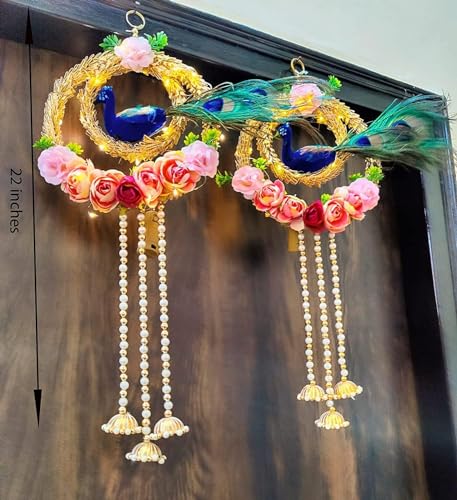 Rajmart-Global-Artificial-Cute-Peacock-for-HomeOfficeClassroomTemple-DecorationGifting-PurposeGood-Luck-Set-of-2