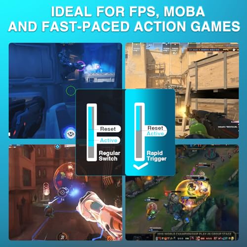 Image of AULA WIN60 HE PRO 60% Mechanical Gaming Keyboard Wired, Magnetic Switch Hot Swappable, Adjustable Actuation Rapid Trigger Mode, 8000Hz Polling Rate, RGB Small Keyboard 60 Percent Compact Design for PC