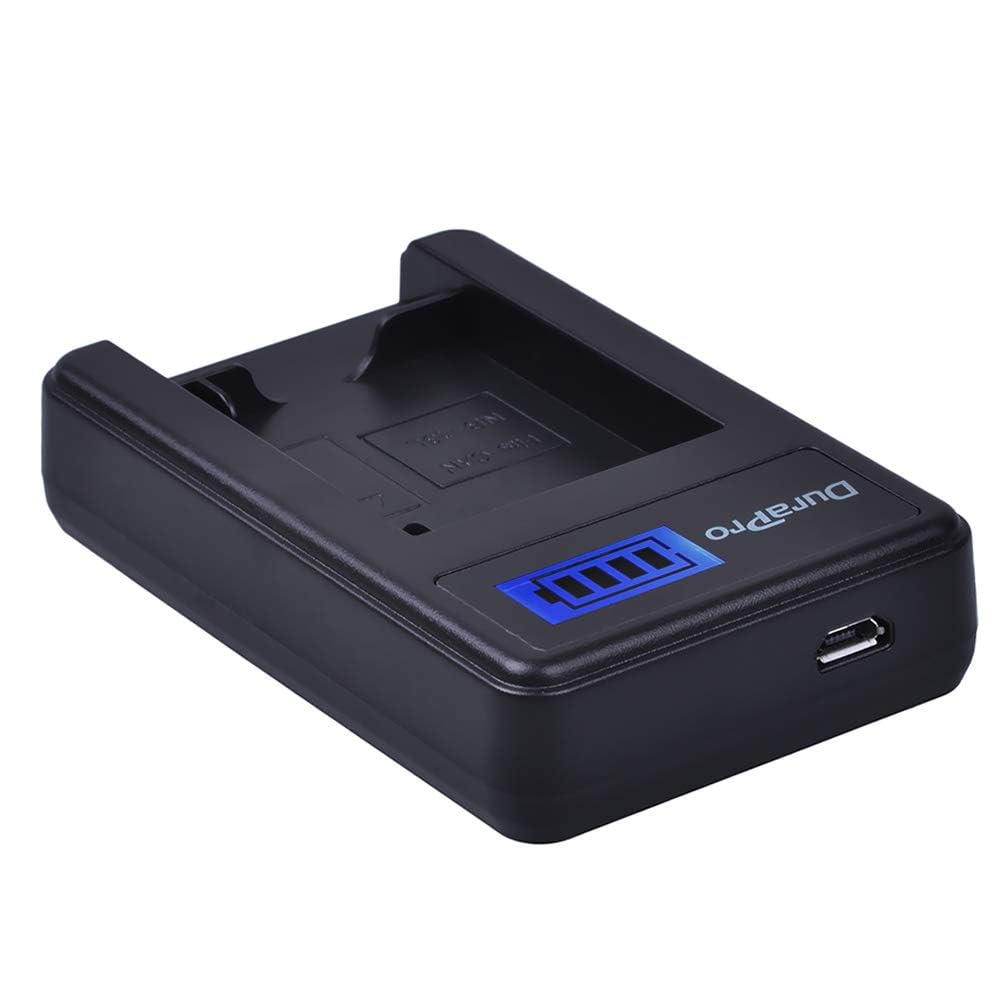 DuraPro Lot de 2 batteries 1250 mAh NB-13L NB13L + chargeur USB LCD pour appareil photo numérique Canon NB-13L PowerShot G5X G7X G9X, G7X Mark II, G9X Mark II, SX720 HS, SX620 HS, SX740