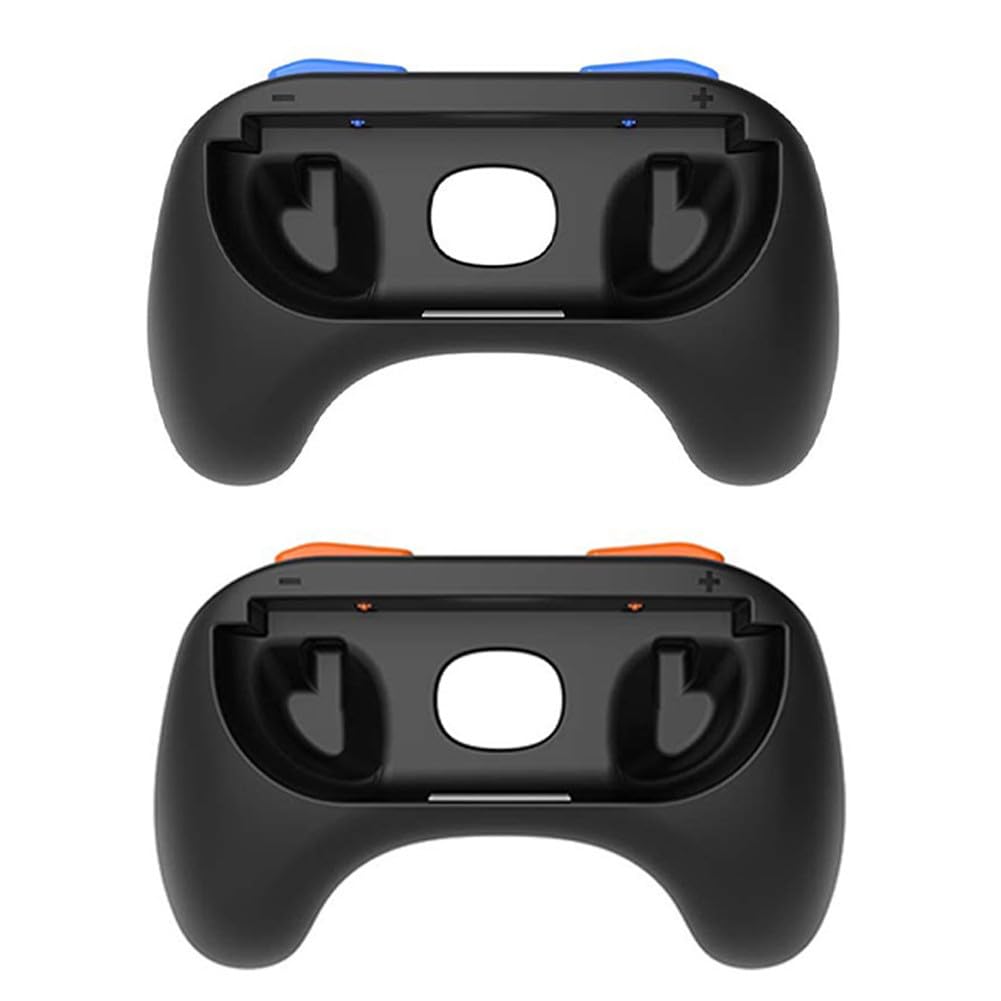 Comfort Grips para Nintendo Switch 2 para mandos Joy-Con, diseño ergonómico con acabado mate antideslizante, paquete de 2, color negro para rojo