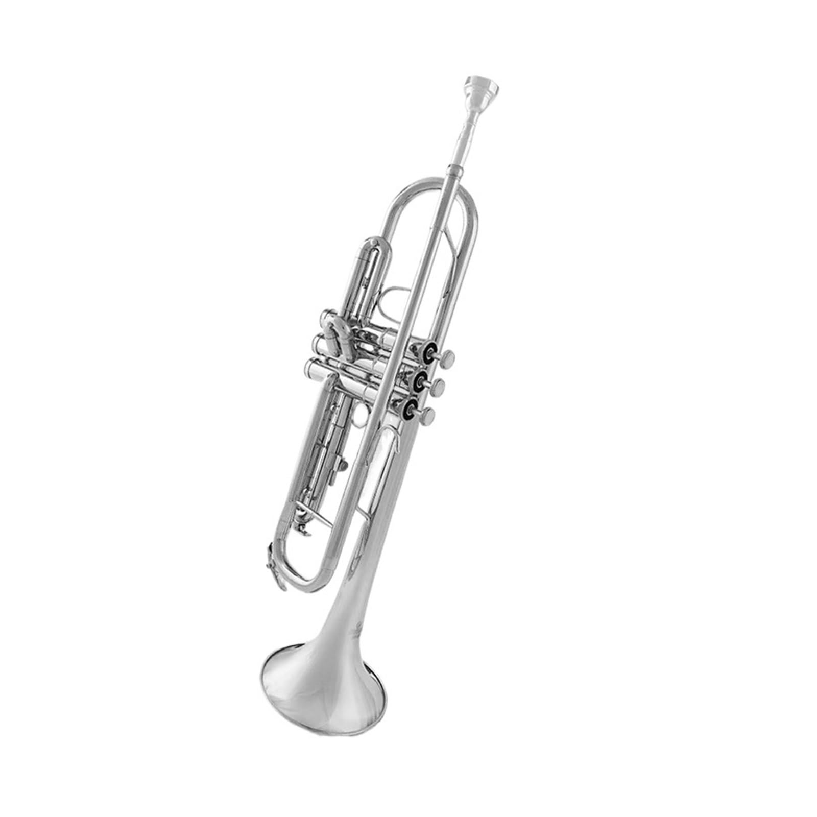 trąbka instrument Trąbka B-dur do testów wydajności dla początkujących dzieci mosiężny niklowany instrument dęty zachodni