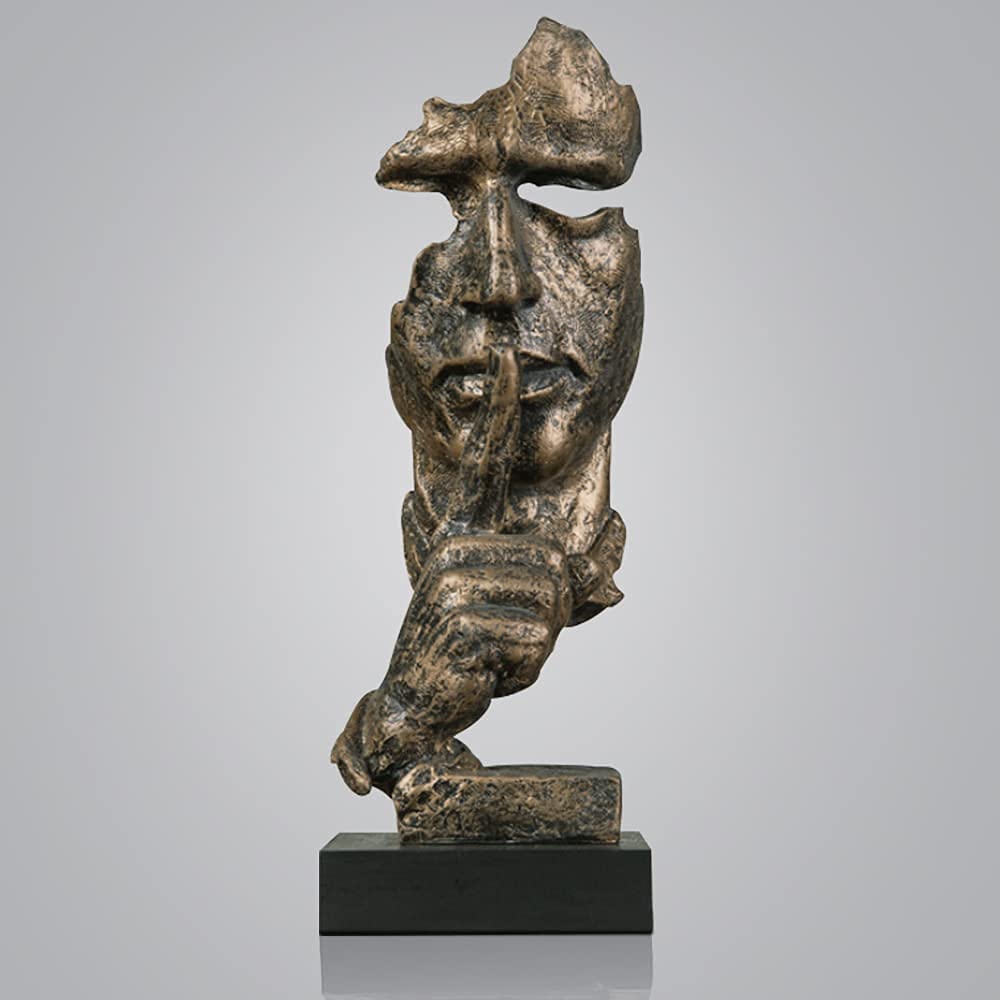 Amazon.co.jp: 思想家の像-沈黙は金である現代の装飾創造的な抽象芸術