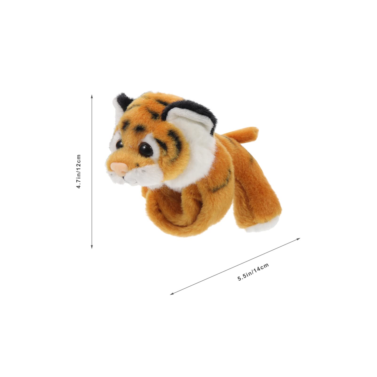 Zerodeko Animal Slap Bracelets, Stuffed Animal Lion Snap Bracelet Jungle Themed Slap Bracelet Animal Plush Toys Gifts Party Favors for Kids Toddler Boys Girls (Yellow)