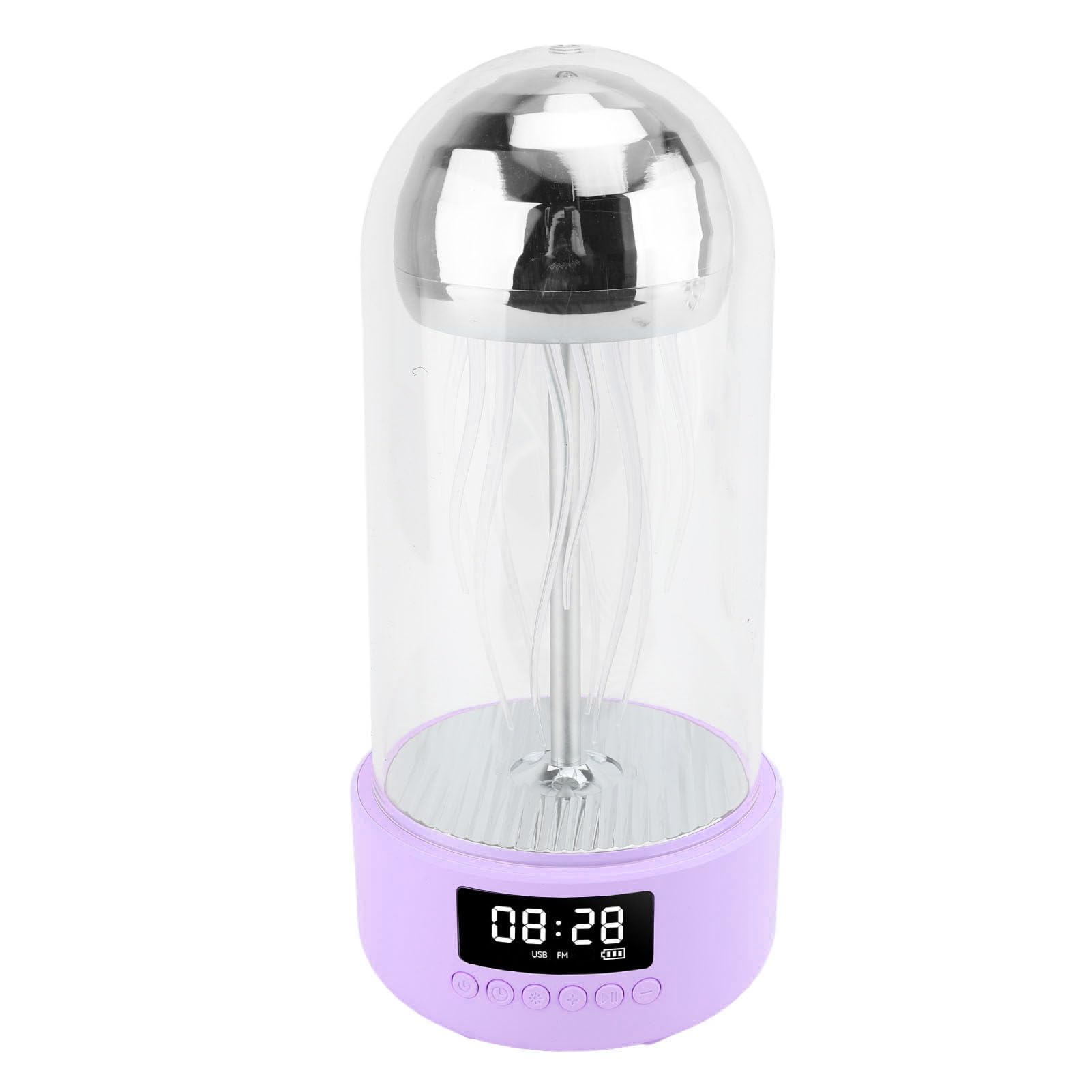 Aramox Altoparlante con Lampada Altoparlante Ricaricabile con Luce Notturna ABS TPR con Bluetooth 5.0 Luce a 7 Colori 2000mAh 8H Riproduzione per Camera da Letto Comodino Gaming Party (PURPLE)