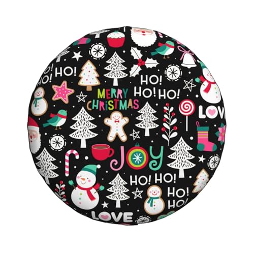 Image of Christmas Snowman Spare Tire Cover Winter Weatherproof Universal Wheel Protectors Christmas New Year Wheel Covers for Rv Camper Travel Trailer SUV Truck 15 Inch Holiday Xmas Decor