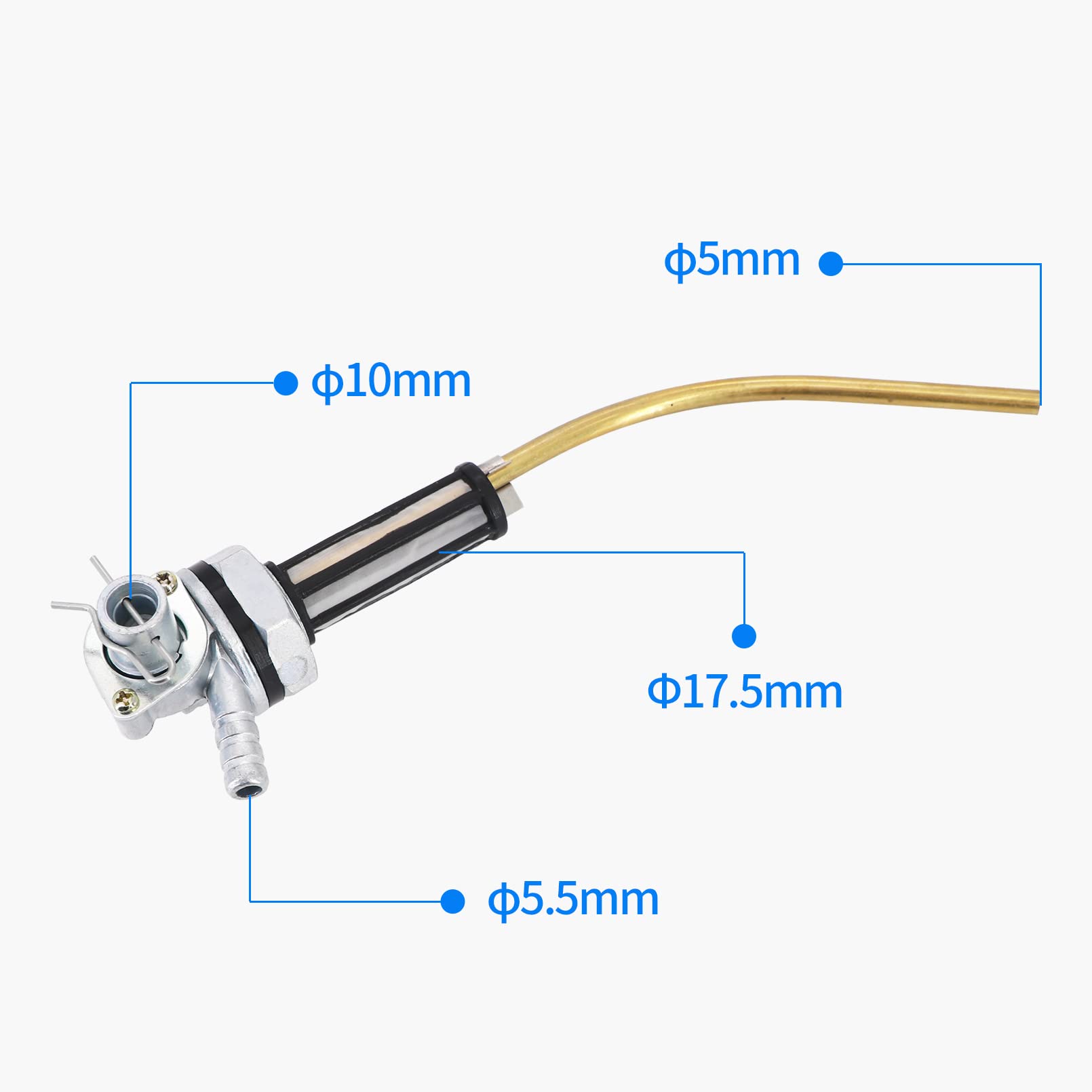 Benzinhahn+Hebel passend für Vespa GL, GTR, P, PK, Rally, Special, Sprint 50, 80, 125, 150, 200