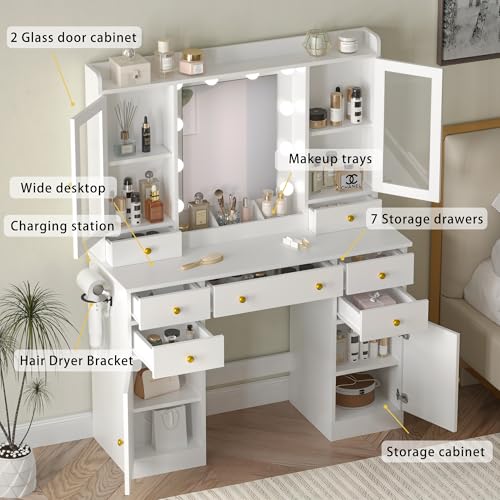 Luxury Makeup Vanity Desk with Lights