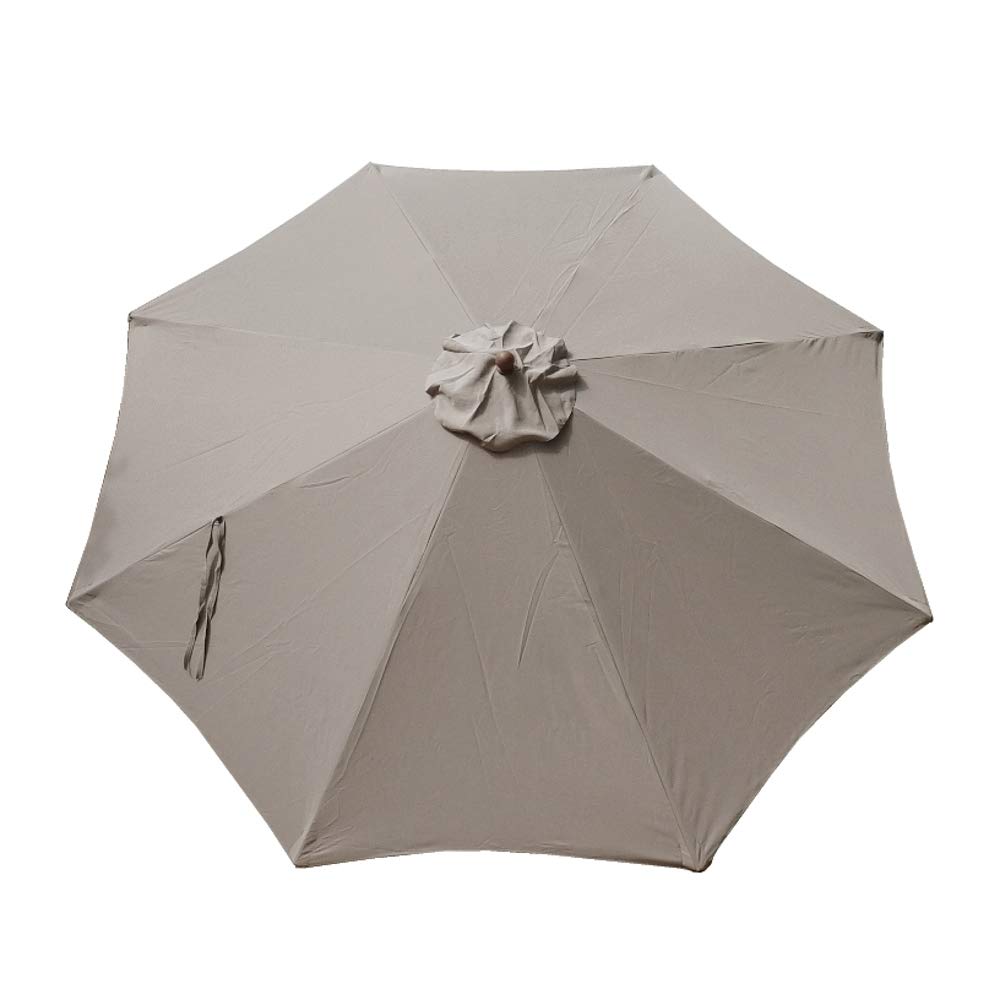 Formosa Covers 11 foot 8 Ribs Replacement Umbrella Canopy For Outdoor Octagonal Market Patio (CANOPY ONLY) (Taupe)