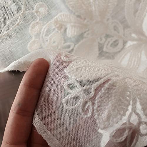 Rideaux transparents en dentelle brodée à soulèvement - 8