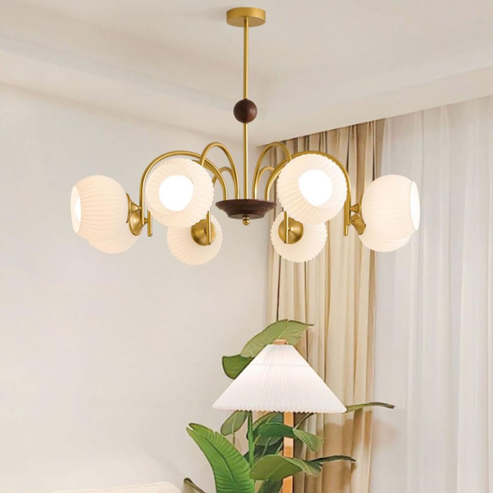 Lampadario Medievale Francese, lampadario retrò in Vetro per soffitto, Illuminazione Rustica per la casa, lampadario Classico Vintage Artigianale per casa colonica, 3 Teste